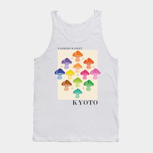 Farmers Market Kyoto Rainbow colour mixed mushroom art print Tank Top